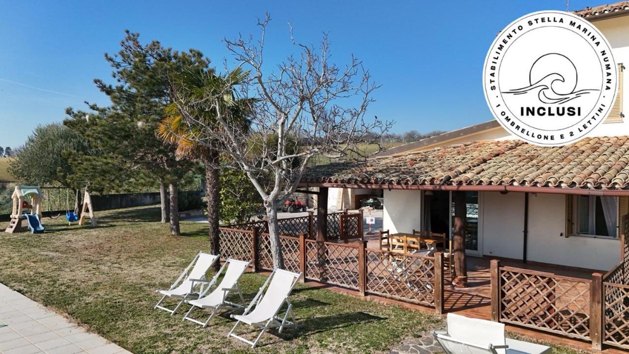 Viva3 - Numana, Ampio Trilocale In Villa Con Piscina מראה חיצוני תמונה